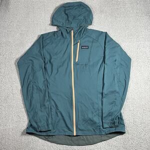 Patagonia Jacket Womens XL Teal Houdini Full Zip Ultralight Rain Nylon Outdoor